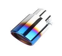 CRJIMX Tubo De Escape Para Automóvil Silenciador De Acero Inoxidable Silenciador De Escape Tubo De Escape General Entrada De Aire De 63 Mm(Azul,Derecho)