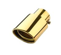 CRJIMX Tubo De Escape Para Automóvil Silenciador De Acero Inoxidable Silenciador De Escape Tubo De Escape General Entrada De Aire De 63 Mm(Oro,Derecho)