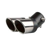 CRJIMX Universal 63mm Cabeza De Tubo De Escape Dual Automotriz Cromado Accesorios Auto Silenciador Trasero De Acero Inoxidable