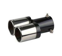 CRJIMX Universal 63mm Cabeza De Tubo De Escape Dual Automotriz Cromado Accesorios Automotrices Tubo De Escape Trasero Silenciador De Acero Inoxidable(Derecho)