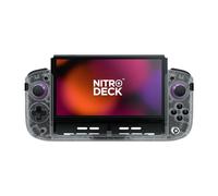 CRKD Nitro Deck+ - Controlador profesional de mano para Nintendo Switch y modelo OLED, compatible con TV, Sidekicks programables y botones traseros, sistema True Collection (edición blanca