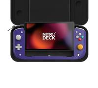 CRKD Nitro Deck Edición Limitada con funda de transporte, baraja de mano profesional con Zero Stick Drift para Nintendo Switch y Switch OLED (Retro Purple - Colección Nostalgia)
