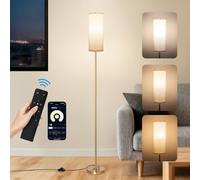 CRLL Lámpara de LED para Sala : Lámpara de Lectura con Control por APP y Control Remoto, Cabeza de Lámpara con Ángulo Ajustable, 12W, 3 Temperaturas de Color, Para Sala de Estar (Cuadrado- Dorado)
