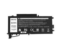 CRLYLC 7.6V 60Wh K5XWW Batería para portátil DELL Latitude 5289 7389 7390 E5289 P29S001 P29S002 2-in-1 L3180 Latitude 12 5000 5289 Series Notebook 6CYH6 71TG4 725KY J0PGR N18GG 7500mAh 4-Cell Battery