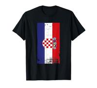 Croacia Bandera Balcanes Nación Europa Viajes Camiseta