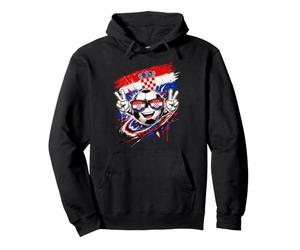 Croacia Bandera Croata Dibujo Animado Niños Sudadera con Capucha