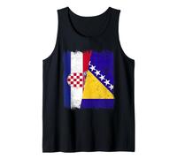 Croacia Bosnia Y Herzegovina Media Bandera Camiseta sin Mangas