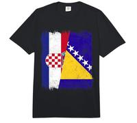Croacia Bosnia Y Herzegovina Media Bandera Comfort Colors Adult Heavyweight T-Shirt