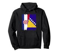 Croacia Bosnia Y Herzegovina Media Bandera Sudadera con Capucha