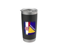 Croacia Bosnia Y Herzegovina Media Bandera Vaso térmico de acero inoxidable de doble pared