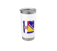 Croacia Bosnia Y Herzegovina Media Bandera Vaso térmico de acero inoxidable de doble pared