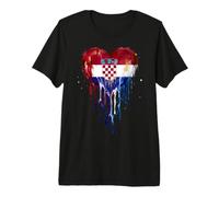 Croacia Corazón Camiseta Premium