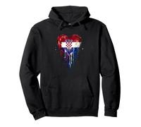 Croacia Corazón Sudadera con Capucha