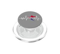 Croacia, Latido del Corazón, Bandera Mapa PopSockets PopGrip para MagSafe