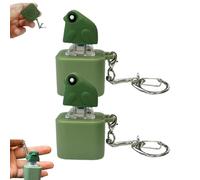 Croaking Frog Keychain with Sound, Frog Croaking Keychain, Rechargeable Frog Croaking Fidget with Colorful Lights, Adults Keyboard Clicker Fidget, Fun & Portable Anxiety & Sensory Fun(2PCS)