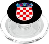 Croatia Flag and Coat of Arms Zagreb Dubrovnik PopSockets PopGrip para MagSafe