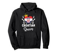 Croatian Queen Croatia Flag Proud Croatian Woman Sudadera con Capucha