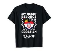 Croatian Queen Croatian Wife Girlfriend Croatia Flag Camiseta