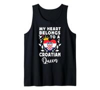 Croatian Queen Croatian Wife Girlfriend Croatia Flag Camiseta sin Mangas