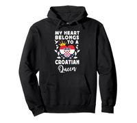 Croatian Queen Croatian Wife Girlfriend Croatia Flag Sudadera con Capucha
