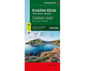 Croazia costa 1:200.000: Istria - Kvarner - Dalmatia (Auto karte)