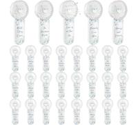 CroBlissful Paquete de 24 mini abanicos de boda para invitados a granel, abanicos de mano florales azules que funcionan con pilas, recuerdos de boda con temática de amor está en el aire, regalos para