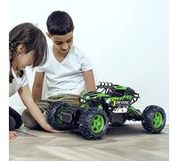 CROBOLL Camión Monstruo RC 1:12 para niños con función de elevación Mejorada, 4WD Off-Road RC Rock Crawler, Coche RC más Grande, 2.4GHz Todo Terreno RC camión para niña (Verde)