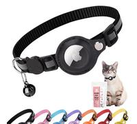 Croc-Cat - Collar de gato compatible con Apple AirTag, ayuda a localizar a tu gato, ligero y cómodo, máxima seguridad, collar vendido solo: GPS Air Tag no incluido