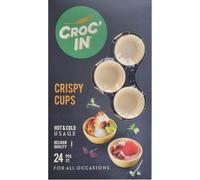 CROC’IN - Tartaletas Dulces Premium para Rellenar - Base de Tartaletas para Pastelería, Mini Postres o Cócteles - Elaboración Artesanal - 24 unidades