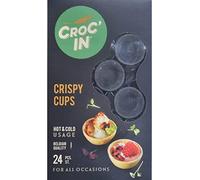 CROC’IN - Tartaletas para Rellenar Black - Base de tartaleta para Pastelería o Aperitivos - Elaboración Artesanal & Vegana - 24 unidades