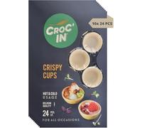 CROC’IN - Tartaletas para Rellenar Black - Base de Tartaletta para Pastelería o Aperitivos - Elaboración Artesanal & Vegana - Ideales para Catering & Restauración - 240 unidades