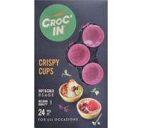 CROC’IN - Tartaletas para Rellenar Fucsia - Base de tartaleta para Pastelería o Aperitivos - Elaboración Artesanal & Vegana - 24 unidades