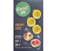 CROC’IN - Tartaletas para Rellenar Gold - Base de tartaleta para Pastelería o Aperitivos - Elaboración Artesanal & Vegana - 24 unidades