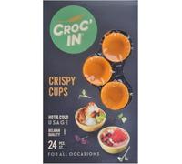 CROC’IN - Tartaletas para Rellenar Naranja - Base de tartaleta para Pastelería o Aperitivos - Elaboración Artesanal & Vegana - 24 unidades