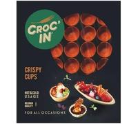 CROC’IN - Tartaletas para Rellenar Naranja - Base de tartaleta para Pastelería o Aperitivos - Elaboración Artesanal & Vegana - 60 unidades