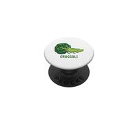 Croccoli Funny Food Juego de Palabras Cocodrilo Brócoli Veggie PopSockets PopGrip Adhesivo