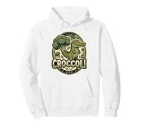 Croccoli Funny Food Juego de Palabras Cocodrilo Brócoli Veggie Sudadera con Capucha
