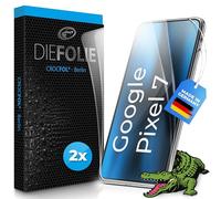 Crocfol Protector de pantalla del ganador de la prueba [2 unidades] compatible con Google Pixel 7 - Protector de pantalla premium 5D de larga duración - Película de cámara incluida (Case-Friendly)