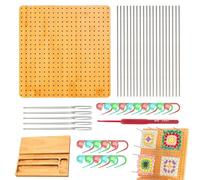 Crochet | 9.25x9.25in Wooden Knitting Base, Mat, Mats Backing Is A Game-changer For Crocheters. Perfectly Designed For MaStretching Knitting Projects
