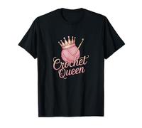 Crochet All Day Crochet Queen Camiseta