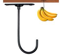 Crochet banane sous armoire - Porte-banana pliable en métal | Support de banane auto-adhésif et pré-percé pour articles de cuisine legers