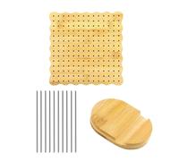 Crochet Blocking Board ard, Wooden Knitting Mat, Crochet Blocking Kit, Blocking Board for Crochet, Knitting Blocking Board with Pins, Stainless Steel Pin Crochet Board for Grandmothers, Mothers