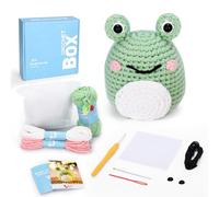 CROCHET BOX Kit de Ganchillo para Principiantes - Kit de Ganchillo Tortuga, Aprende a Tejer, Incluye Hilo de Tejido Fácil, Tutorial en Vídeo Paso a Paso, Gancho, Regalo de Cumpleaños Navideño para