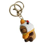 Crochet Capybara Keychain - Capybara Keychains para mochilas - animal de dibujos animados que vestían de ropa para la bolsa de crochet de muñecas pequeñas