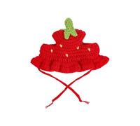 Crochet Cat Hat | Breathable Lightweight Frog Strawberry Pet Clothes