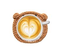 Crochet Coaster Set, Animal Desk Decor Cup Mat Collection, Handmade Absorbent Coffee Table Coasters with Soft Yarn Design, Durable Heat Resistant Drink Pad Style, Cute Table Protection Use