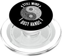 Crochet Crochet Divertido Todavía Mente Ocupada Manos Yin Yang Zen PopSockets PopGrip para MagSafe