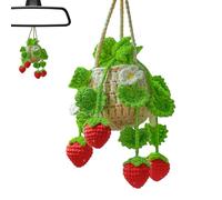 Crochet de Voiture - Crochet Rétroviseur Fraise | Accesorio Suspendu Pour Plantes en Pot, Mini Plantes Décoratives - Ornement Auto, Support Plante Suspendue, Accesorio Interior Voiture