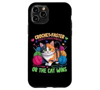 Crochet Faster Than A Laser Pointer OR The Cat Wins Carcasa para iPhone 11 Pro