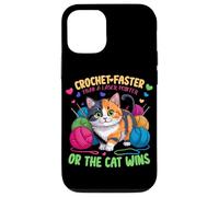 Crochet Faster Than A Laser Pointer OR The Cat Wins Carcasa para iPhone 12/12 Pro